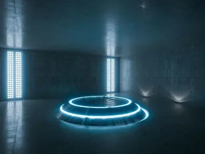 Sci Fi Conference Room Low-poly 3D model