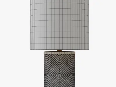 Etched Glass Table Lamp 3D model