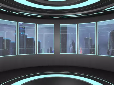 Sci Fi Room Low-poly 3D model