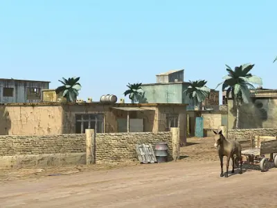 Arab Town Low-poly 3D model