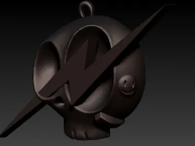 Skull With Light 3D print model