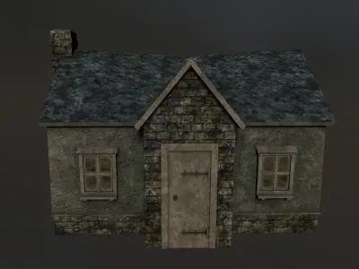 Stone Cottage Low-poly 3D model