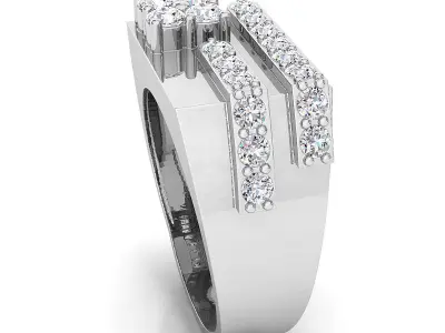 Small fancy mans ring 3D print model