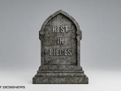 Tombstone Low-poly 3D model purchase