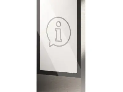 Touch information kiosks City interactive advertising stands 3D model