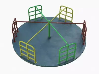 Merry-go-round carousel 07 3D model