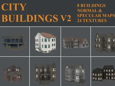 building collection vol2 Low-poly 3D model