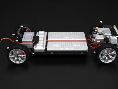  Generic Electric Car FWD Chassis 