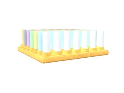 Cylindrical Cognitive Board v1 002 Low-poly 3D model