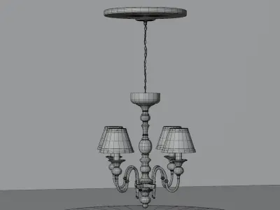 Cassic chandelier Free low-poly 3D model