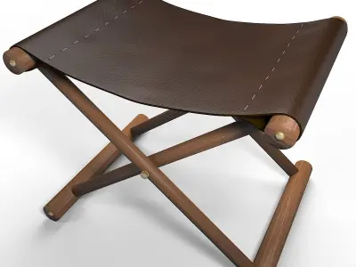 Leather Stool 3D model