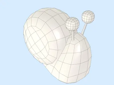 Hand Painted Low Poly Snail  Free low-poly 3D model