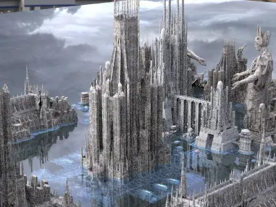 Pandoras Temple Gods Architecture Kit bash 3D model