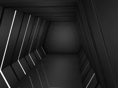 Sci Fi Tunnel 3D model 26