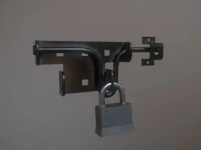 Lock and Padlock - 4K PBR Game Ready Low-poly 3D model