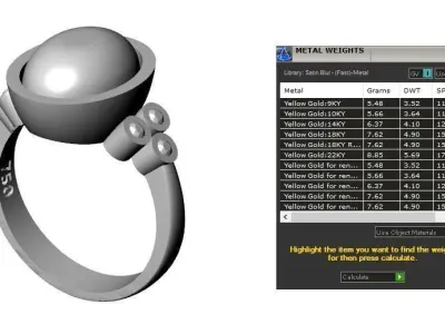 Jewelry ring 413 3D print model