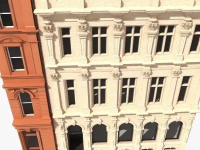 London Building Facade 3D model