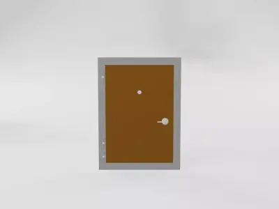 Flat door Free 3D model