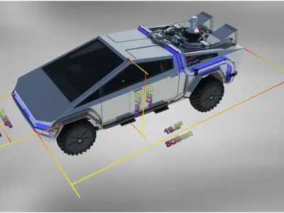 Cybertruck Time Machine 3D print model
