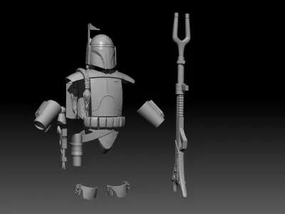 Boba Fett Holiday Speicial Full Size Props armor STL Files 3D print model