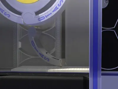 Corridor with sterile processing boxes 3D model