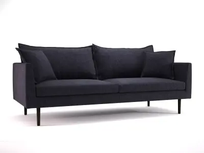 Wilhelm sofa with legs 3D model