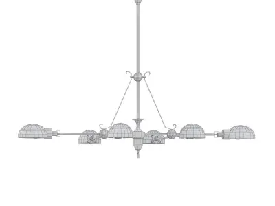 POINTE light chandelier in brass 3D model