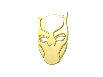 Black Panther Symbol V1 009 Low-poly 3D model