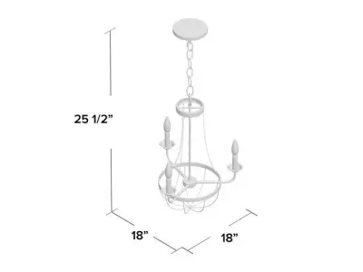 Leechburg Light Dimmable Empire Chandelier 3D model