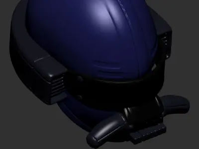 helmet high poly sculpt 3d printable ver 7 3D model 3D model