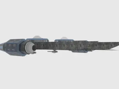 Zenit-A Spaceship  Low-poly 3D model