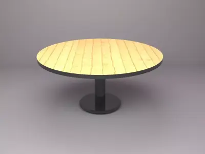 table round with base Free 3D model