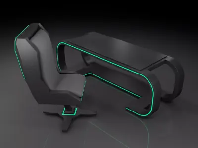 Sci Fi Chair table 3D model