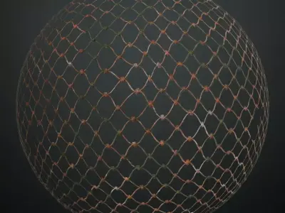 Rusted Fence Metal Perforated PBR Seamless Texture
