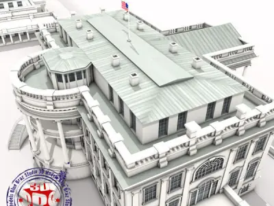 White House complex 3D model