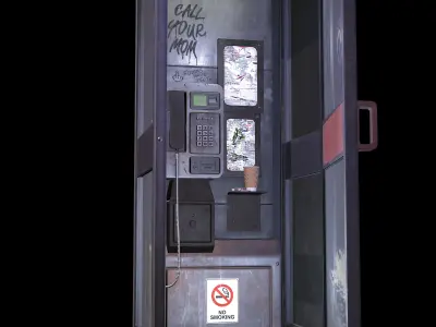 Phone box Low-poly 3D model