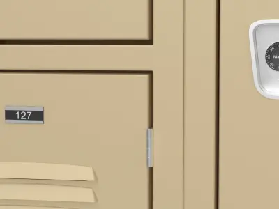 School College Gym Military Locker 3D model