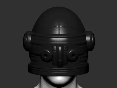 helmet high poly sculpt 3d printable ver 7 3D model 3D model 195