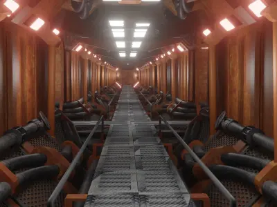 Sci-fi tunnel 3D model