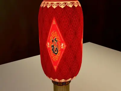 Chinese red lantern 3D model