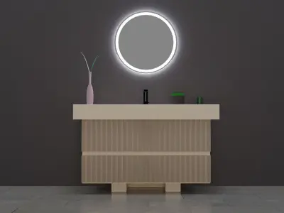 Designer bathroom sink low-poly with collection Low-poly 3D model