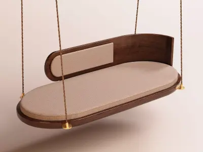 Wooden Swing  Free 3D model