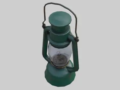 Oil Lamp 1A Low-poly 3D model