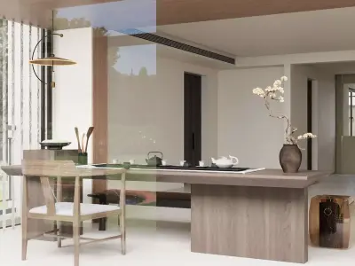 Living room tea room 3D model