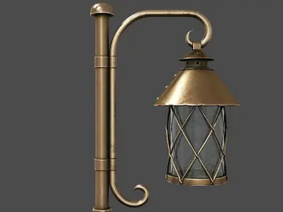 German Historical Garden street lamp 3D model