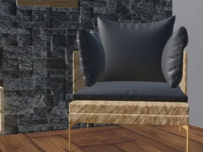 living room 3D model 120