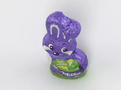 Milka Chocolate Bunny 002 Low-poly 3D model