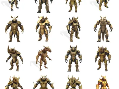 Golden Sentinel Armor Collection 3D print model