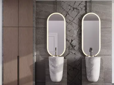 Bathroom furniture by Fauset Omnires Y set 56 Low-poly 3D model