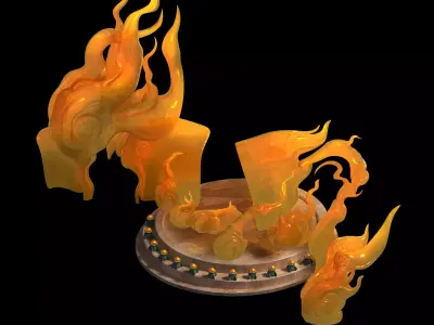 Demon Palace - base - Six hand Buddha 3D model